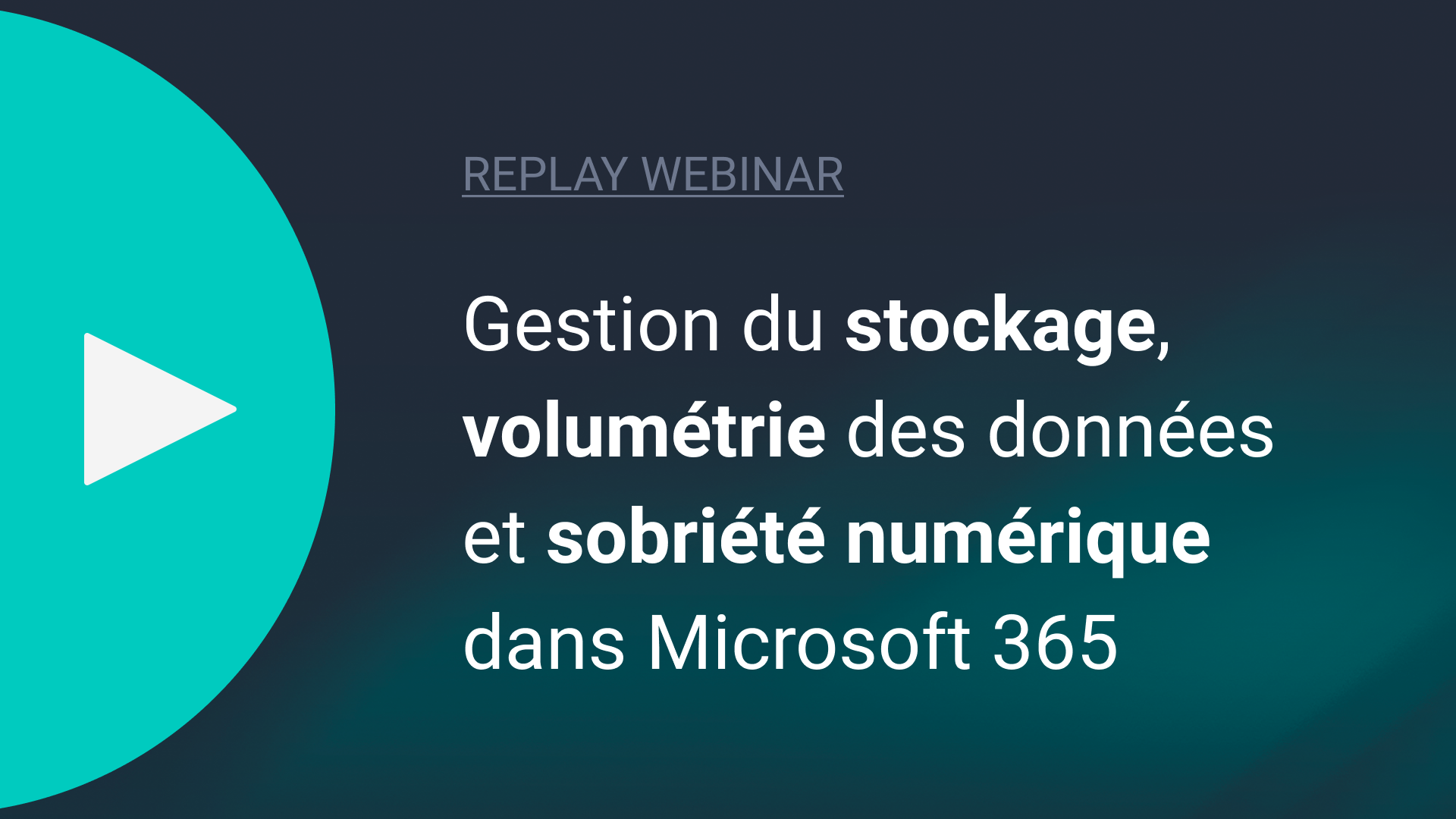 Gestion du stockage, volumétrie des données et sobriété numérique dans Microsoft 365